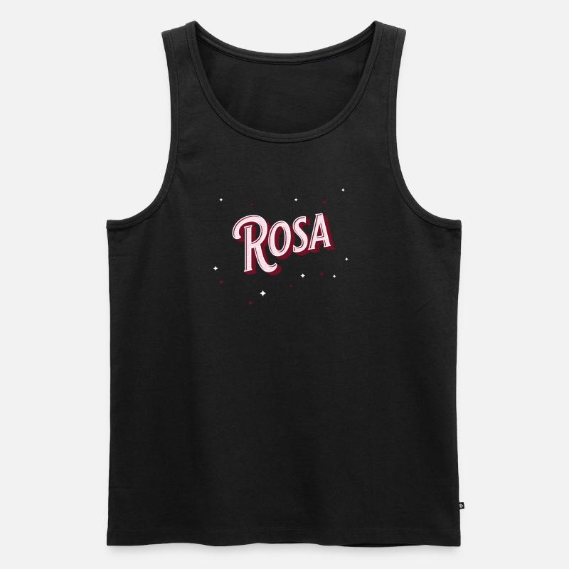Rosa Namen personalisiert - Männer Premium Bio Tank Top - Schwarz
