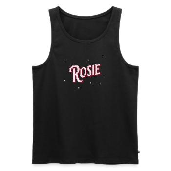 Rosie Namen personalisiert - Männer Premium Bio Tank Top - Schwarz - Vorne - AI Model Male 178 light (178cm)