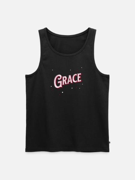 Grace name personalized - Men's Premium Organic Tank Top - black