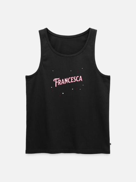 Francesca names personalized - Men's Premium Organic Tank Top - black