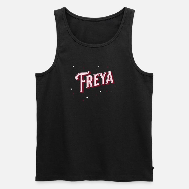 Freya name personalized - Men's Premium Organic Tank Top - black