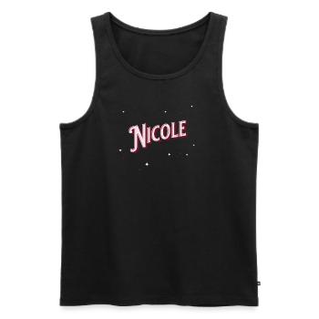Nicole Namen personalisiert - Männer Premium Bio Tank Top - Schwarz - Vorne - AI Model Male 178 light (178cm)