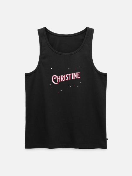 Christine names personalized - Men's Premium Organic Tank Top - black