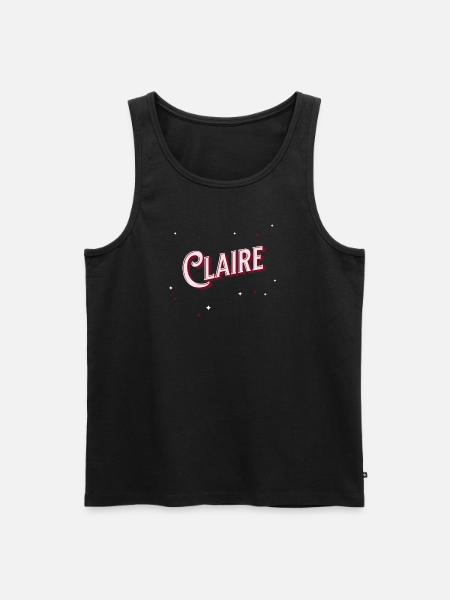 Claire name personalized - Men's Premium Organic Tank Top - black