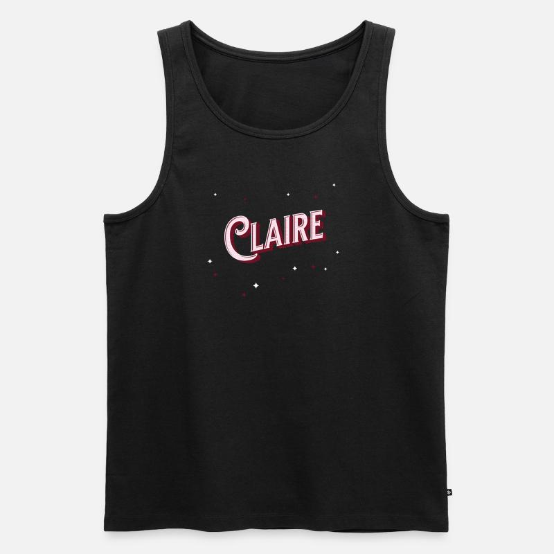 Claire name personalized - Men's Premium Organic Tank Top - black