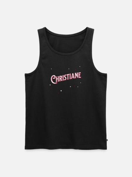 Christiane name personalized - Men's Premium Organic Tank Top - black