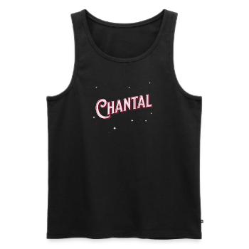 Chantal Namen personalisiert - Männer Premium Bio Tank Top - Schwarz - Vorne - AI Model Male 178 light (178cm)