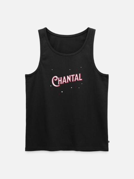 Chantal names personalized - Men's Premium Organic Tank Top - black