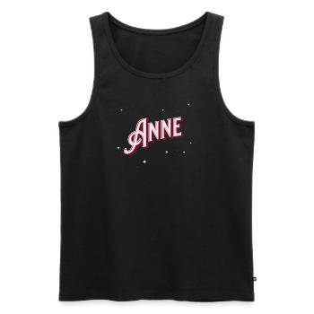 Anne names personalized - Men's Premium Organic Tank Top - black - Front - AI Model Male 178 light (178cm)