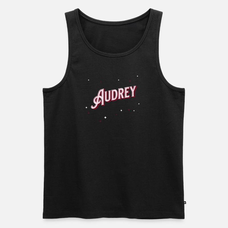 Audrey names personalized - Men's Premium Organic Tank Top - black