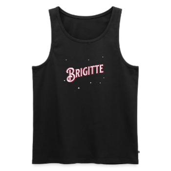 Nom Brigitte personnalisé - Débardeur bio Premium Homme - noir - Devant - AI Model Male 178 light (178cm)