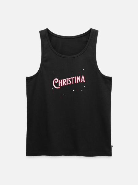 Christina name personalized - Men's Premium Organic Tank Top - black