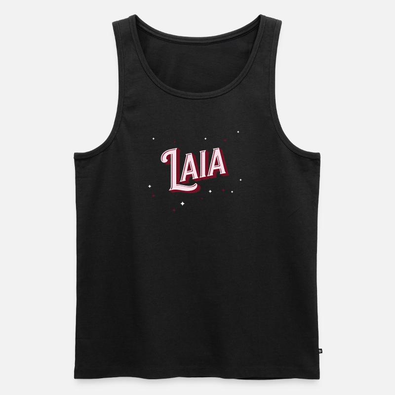 Laia name personalized - Men's Premium Organic Tank Top - black