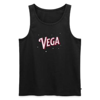 Vega nomme des noms personnalisés - Débardeur bio Premium Homme - noir - Devant - Michal (187cm)