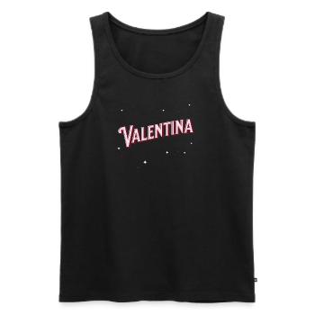 Nom Valentina personnalisé - Débardeur bio Premium Homme - noir - Devant - AI Model Male 178 light (178cm)