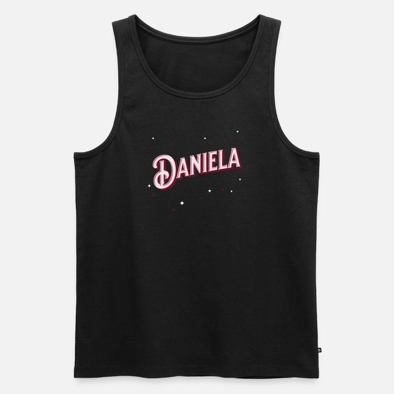 Daniela name personalized - Men's Premium Organic Tank Top - black