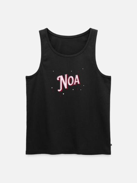 Noa name personalized - Men's Premium Organic Tank Top - black