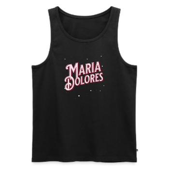 Maria Dolore's name personalized - Men's Premium Organic Tank Top - black - Front - AI Model Male 178 light (178cm)