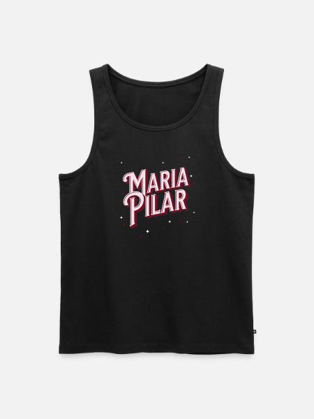 Maria Pilar name personalized - Men's Premium Organic Tank Top - black
