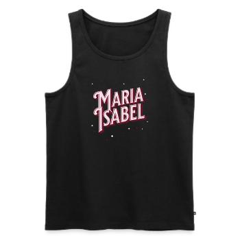 Maria Isabel name personalized - Men's Premium Organic Tank Top - black - Front - AI Model Male 178 light (178cm)