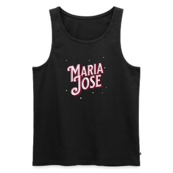 Maria Jose name personalized - Men's Premium Organic Tank Top - black - Front - AI Model Male 178 light (178cm)