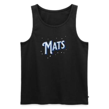 Mats Namen personalisiert - Männer Premium Bio Tank Top - Schwarz - Vorne - AI Model Male 178 light (178cm)