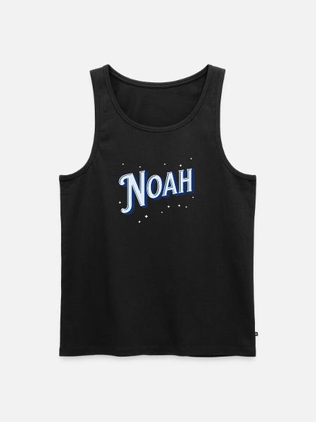 Noah names personalized - Men's Premium Organic Tank Top - black