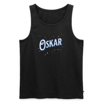 Oskar Namen personalisiert - Männer Premium Bio Tank Top - Schwarz - Vorne - AI Model Male 178 light (178cm)