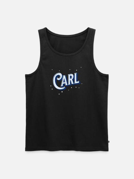 Carl Names personalized - Men's Premium Organic Tank Top - black