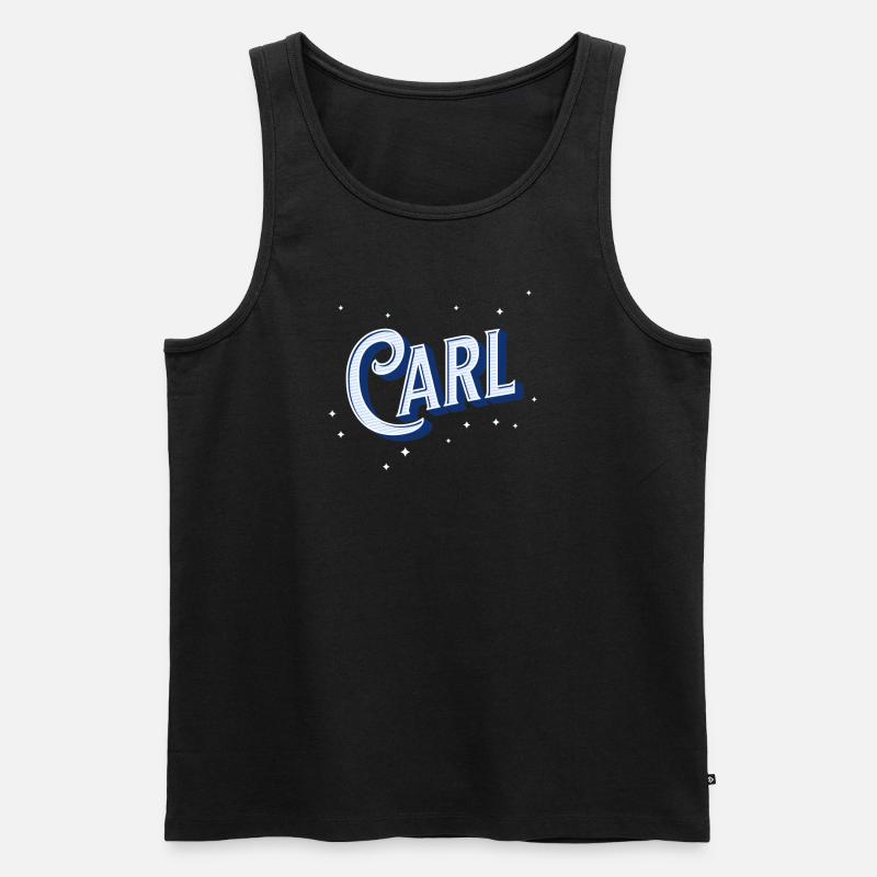Carl Names personalized - Men's Premium Organic Tank Top - black