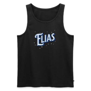 Elijah's name personalized - Men's Premium Organic Tank Top - black - Front - Michal (187cm)