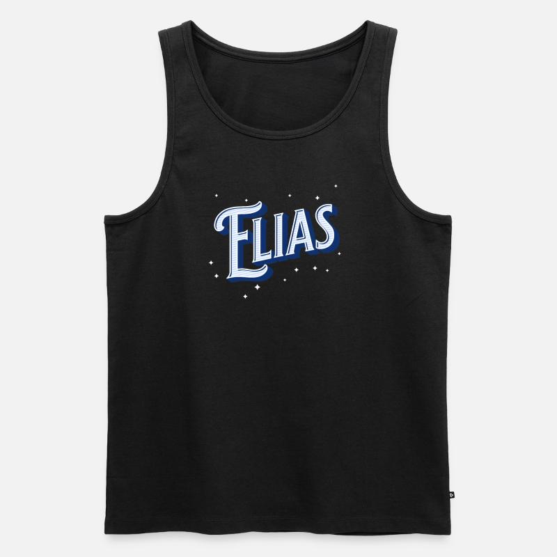 Elijah's name personalized - Men's Premium Organic Tank Top - black