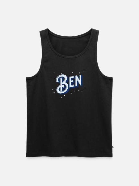 Ben names personalized - Men's Premium Organic Tank Top - black