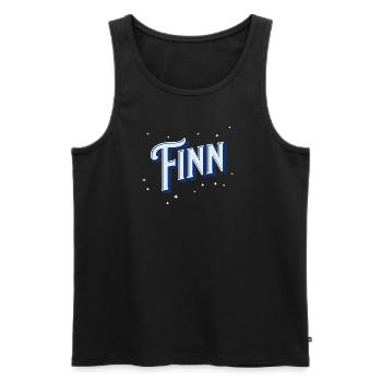 Noms finlandais personnalisés - Débardeur bio Premium Homme - noir - Devant - AI Model Male 178 light (178cm)