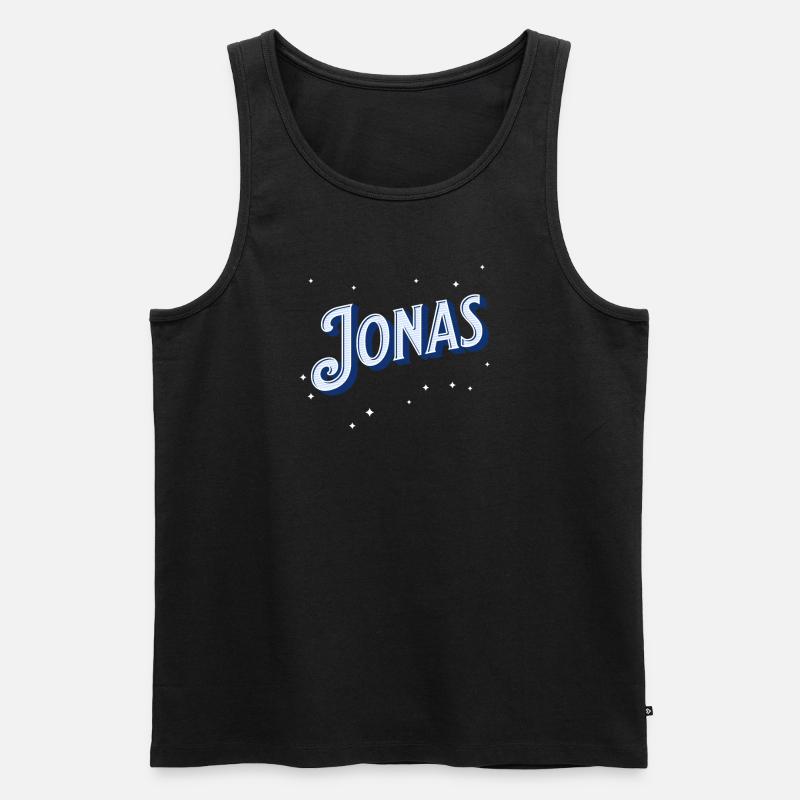 Jonas names personalized - Men's Premium Organic Tank Top - black