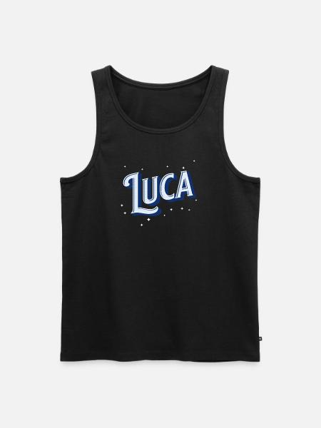 Luca name personalized - Men's Premium Organic Tank Top - black