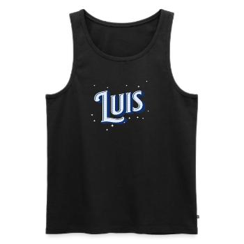 Luis Namen personalisiert - Männer Premium Bio Tank Top - Schwarz - Vorne - AI Model Male 178 light (178cm)