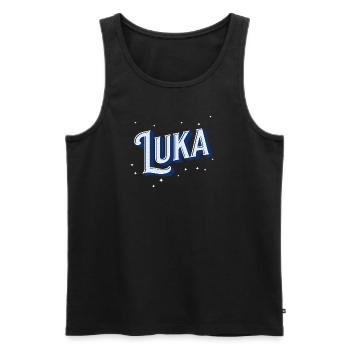 Luka name personalized - Men's Premium Organic Tank Top - black - Front - Michal (187cm)