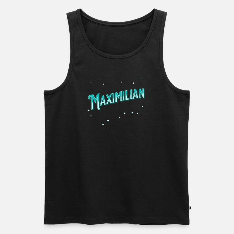 Maximilian name personalized - Men's Premium Organic Tank Top - black