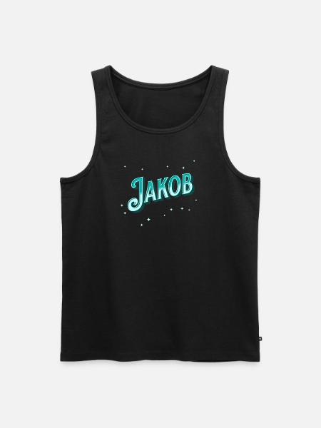Jakob name personalized - Men's Premium Organic Tank Top - black