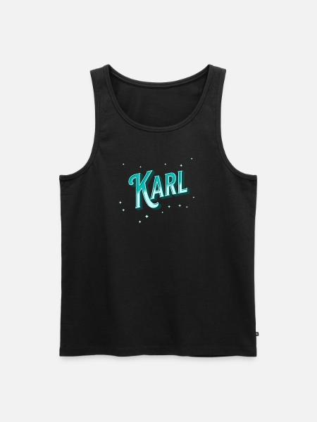 Karl name personalized - Men's Premium Organic Tank Top - black