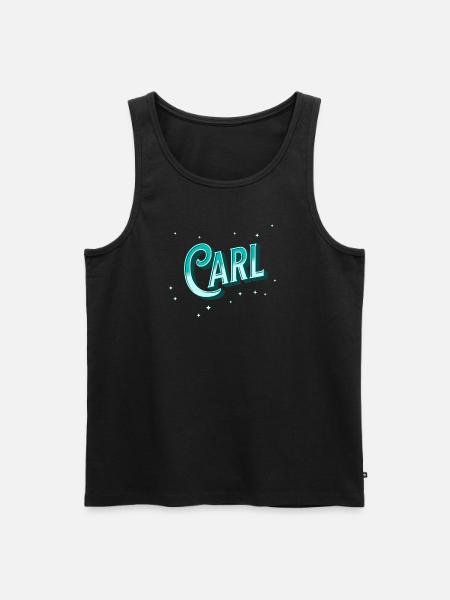 Carl Names personalized - Men's Premium Organic Tank Top - black