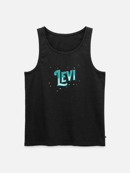Levi names personalized - Men's Premium Organic Tank Top - black