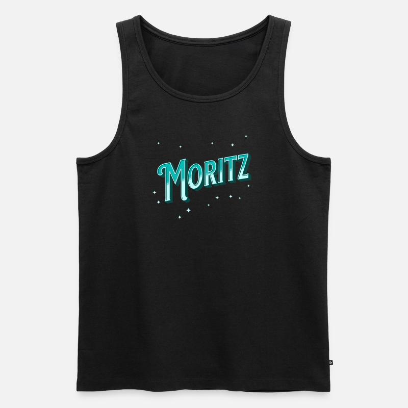 Moritz name personalized - Men's Premium Organic Tank Top - black