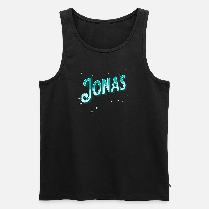 Jonas names personalized - Men's Premium Organic Tank Top - black