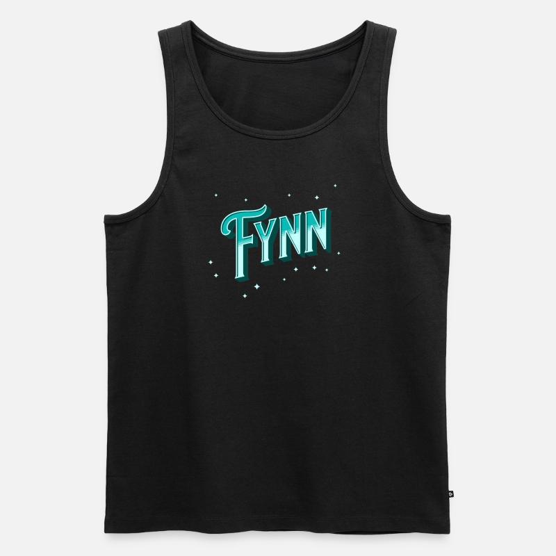 Fynn names personalized - Men's Premium Organic Tank Top - black
