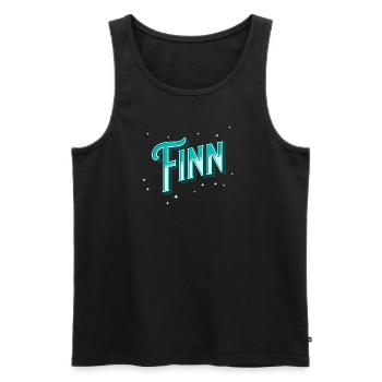 Noms finlandais personnalisés - Débardeur bio Premium Homme - noir - Devant - AI Model Male 178 light (178cm)