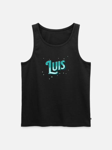 Luis name personalized - Men's Premium Organic Tank Top - black