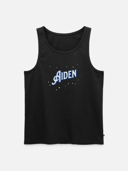 Aiden names personalized - Men's Premium Organic Tank Top - black