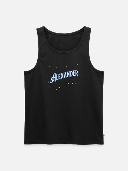 Alexander names personalized - Men's Premium Organic Tank Top - black